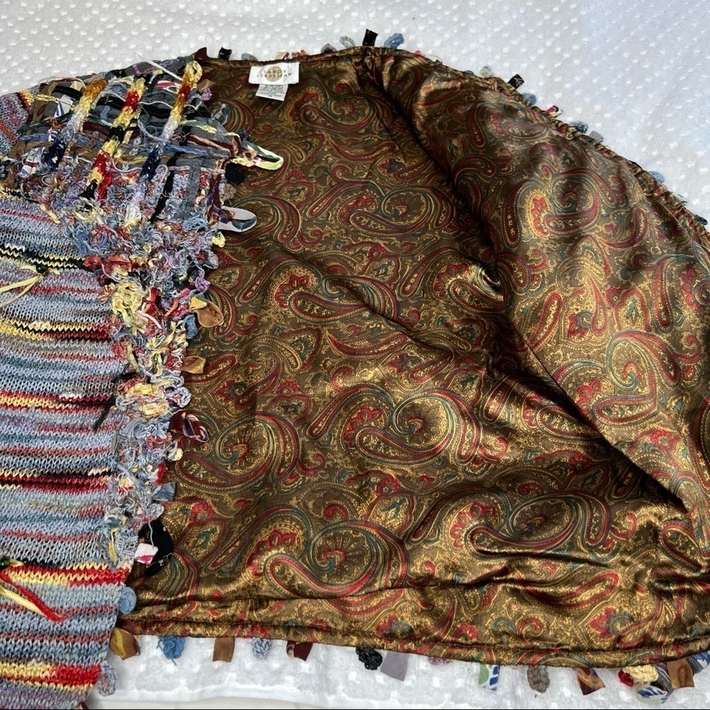 Sandy Starkman Women's  Multi Color Button Down Sweater Knitted Jacket - Picture 10 of 10